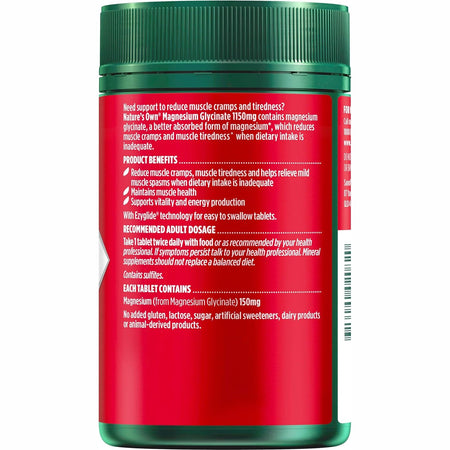 Nature's Own Magnesium Glycinate 1150mg 200 Tablets
