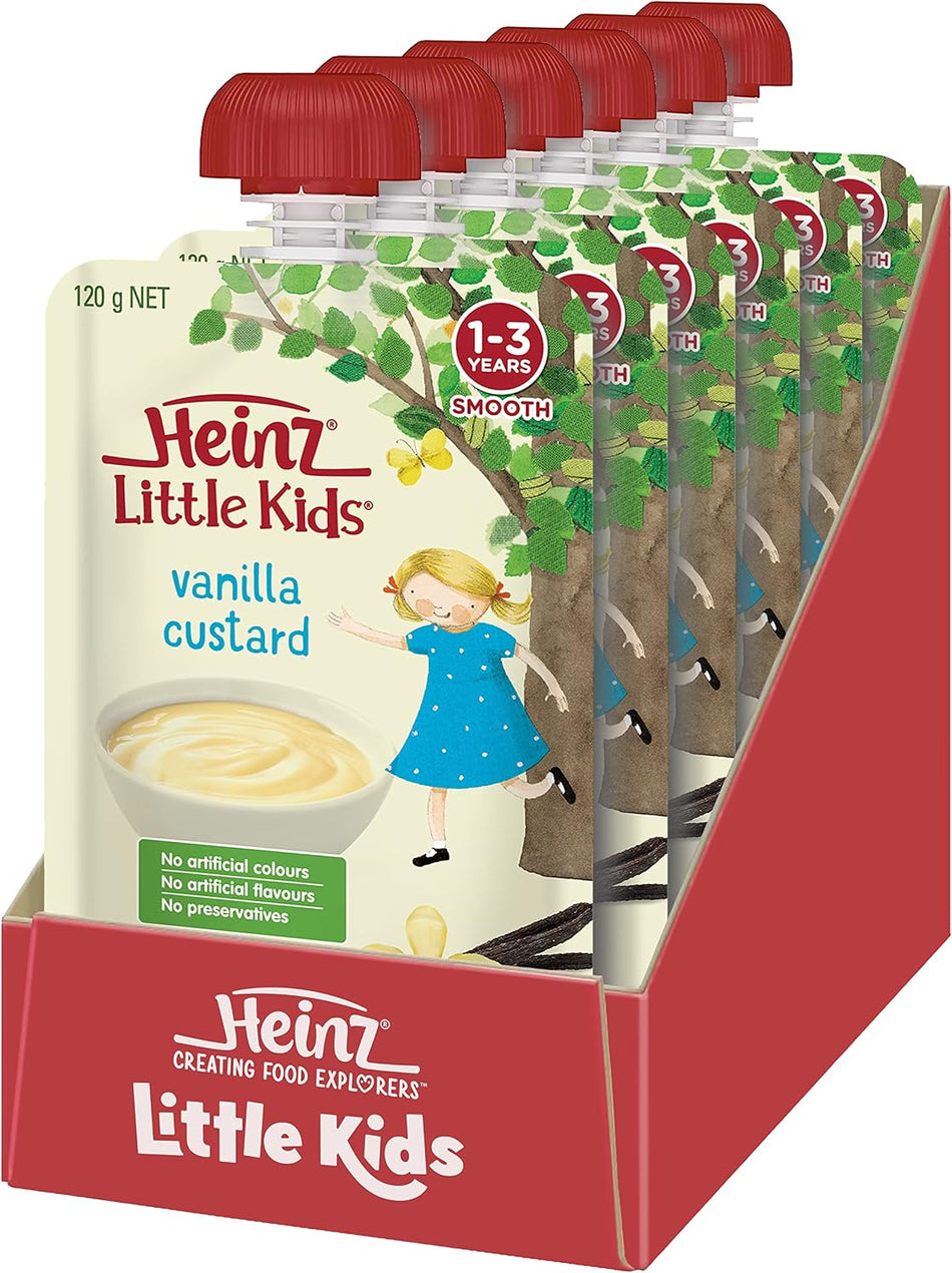 Heinz Little Kids Vanilla Custard Pouch 120g(Pack of 6)