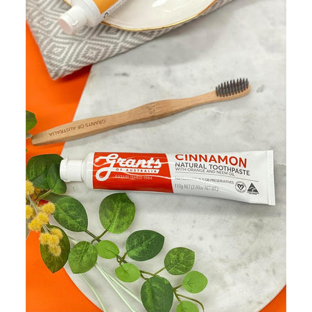 Grants Of Australia Natural Toothpaste Cinnamon with Orange & Neem Oil 110g