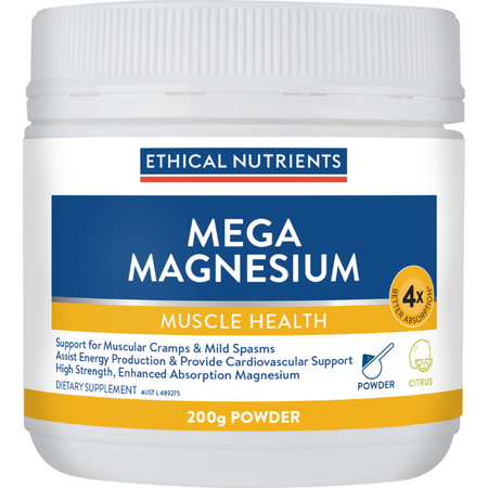 Ethical Nutrients Mega Magnesium Muscle Health Citrus 200g