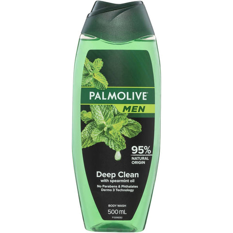 Palmolive Men Deep Clean Body Wash with Spearmint Oil 500mL