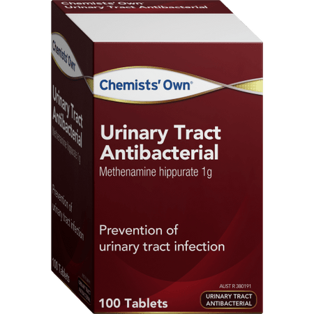 Chemist' Own URINARY TRACT ANTIBACTERIAL 100 TAB Generic of Hiprex