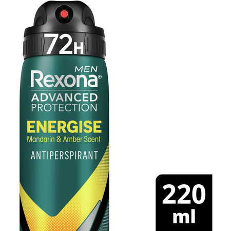 Rexona Men Deodorant Spray 72hr Advanced Protection Energise 220ml