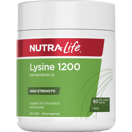 NutraLife L- Lysine 1200mg 60 Tablets