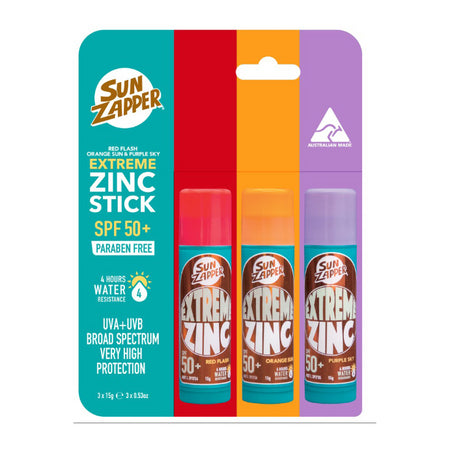 Sun Zapper Extreme Zinc Stick Unicorn 3 Pack 45g