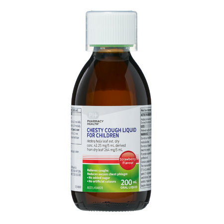 Pharmacy Health Kids Chesty Cough Syrup S/berry 200ml