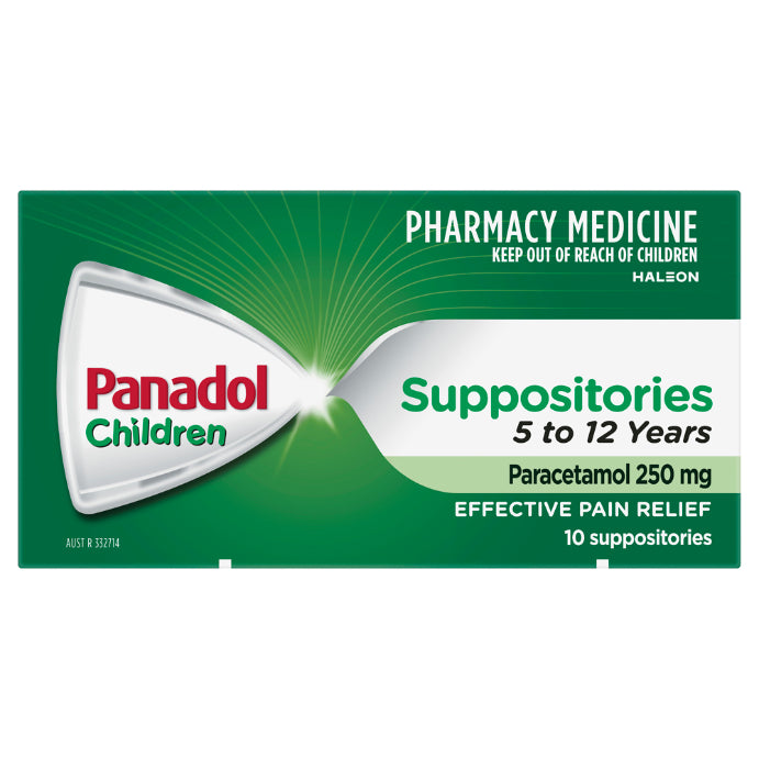 Panadol Child Suppositories 5-12 Years 10 Pack
