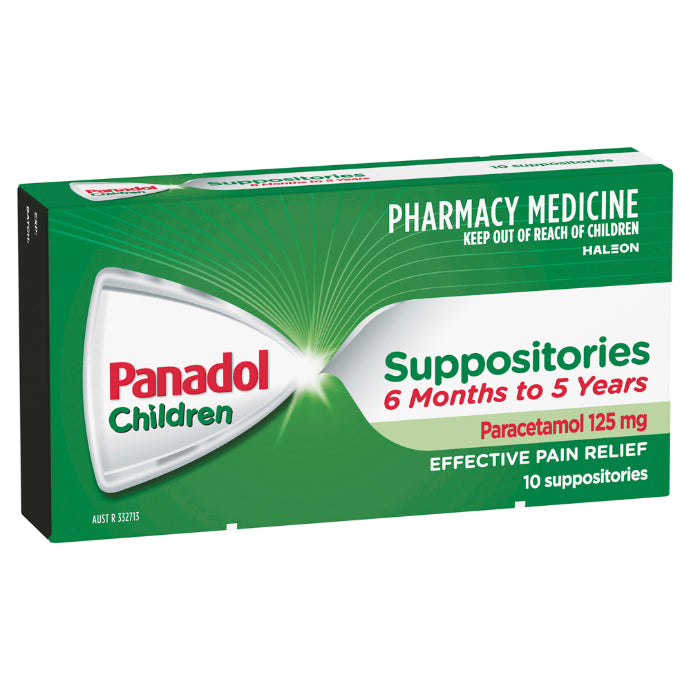 Panadol Child Suppositories 6 Months-5 Years 10 Pack