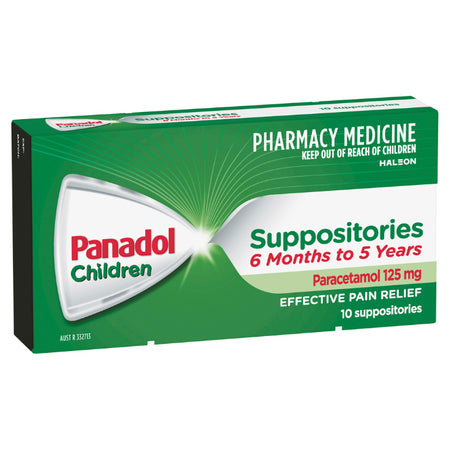 Panadol Child Suppositories 6 Months-5 Years 10 Pack