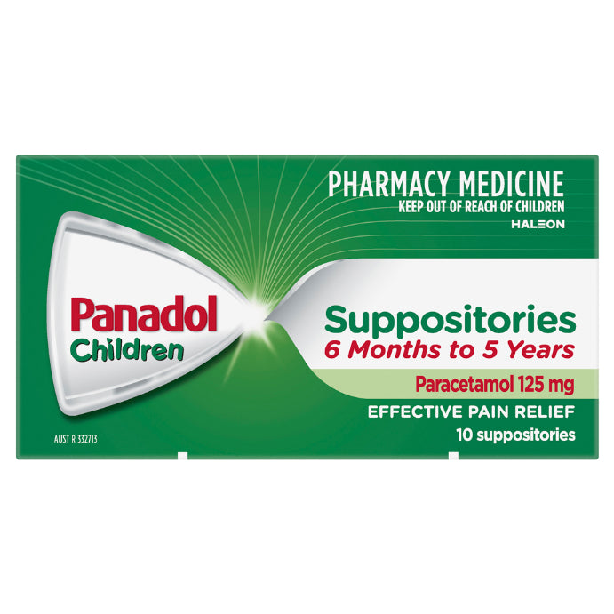 Panadol Child Suppositories 6 Months-5 Years 10 Pack