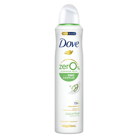 Dove Womens Deo Cucumber Zero Aluminium 250ml