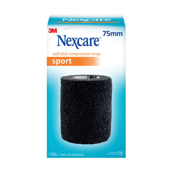 Nexcare Sport Self-stick Wrap Blk 75mm