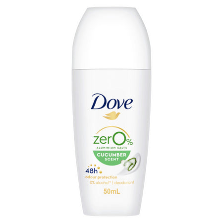 Dove Womens Roll on Cucumber Zero Aluminium 50ml