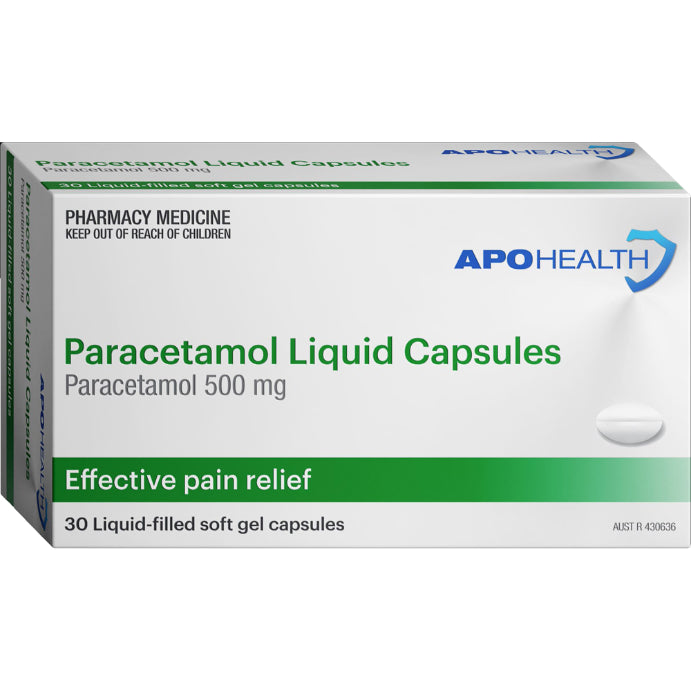 Apo Health Paracetamol 500mg Sg 30 Capsules
