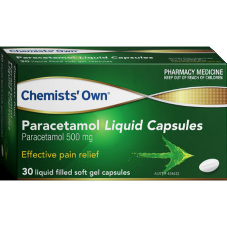 Chemists' Own Paracetamol 500mg Sg 30 Capsules