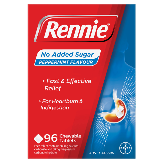 Rennie No Added Sugar Peppermint 96tab