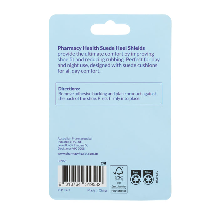 Pharmacy Health Suede Heel Shields 2 Pr