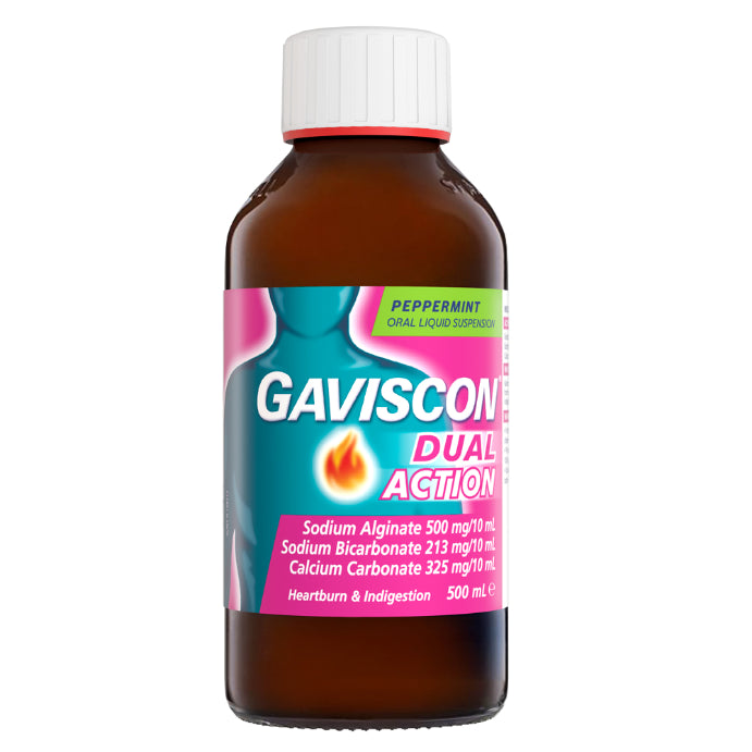 Gaviscon Dual Action Peppermint Oral Liquid Suspension 500ml