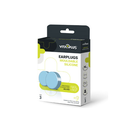 Vitaplus Earplugs Mouldable Silicone 3 Pairs
