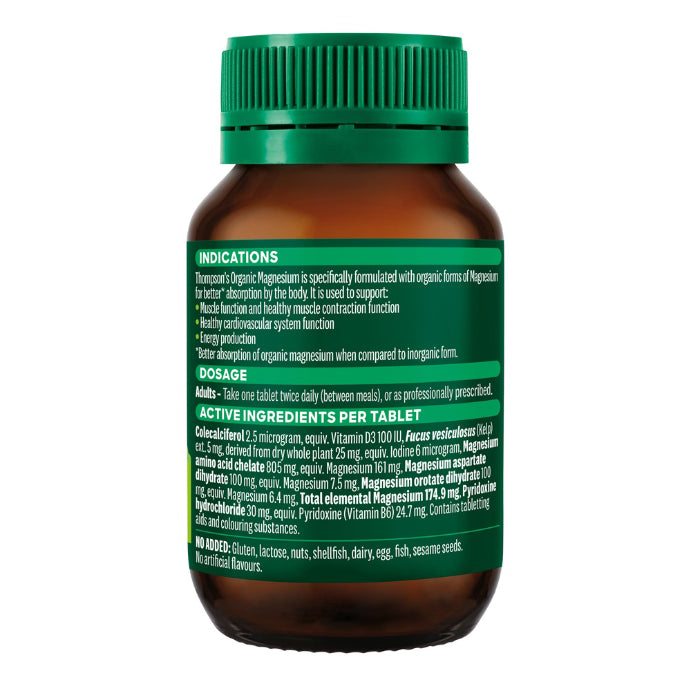Thompson's Organic Magnesium 50 Tablets