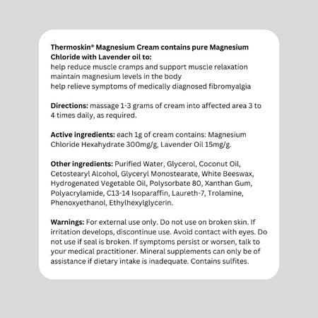 Thermoskin Magnesium Cream Muscle Suppor