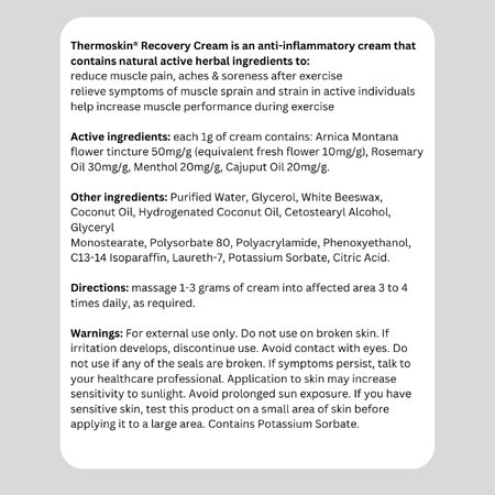 Thermoskin Recovery Cream Pain Relief 50