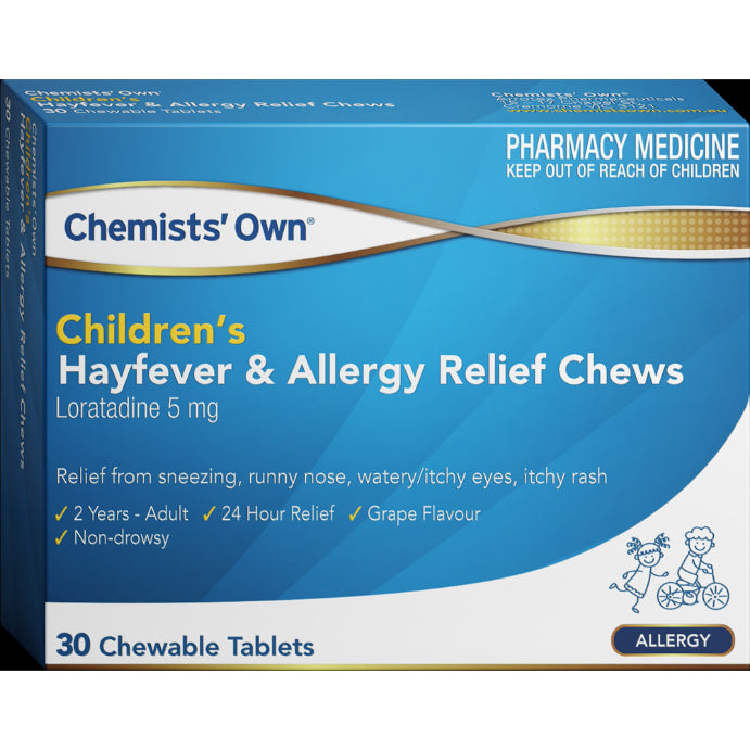 Chemist Own Hayfever and Allergy Relief Chewable 30 Tablets