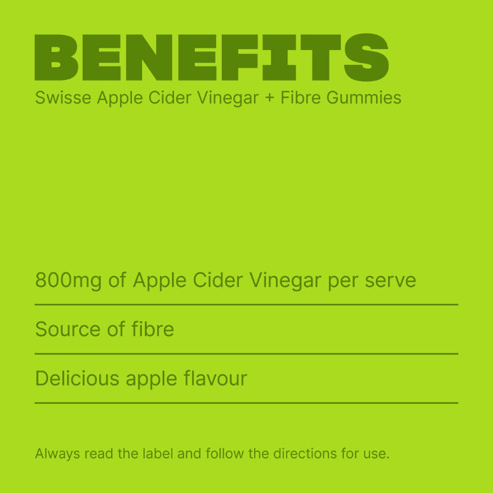 Swisse Apple Cider Vinegar + Fibre Gummies 45 Pk