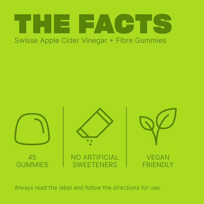 Swisse Apple Cider Vinegar + Fibre Gummies 45 Pk