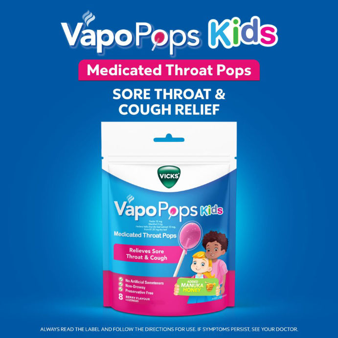 Vicks Throat Pops for Kids 8pk