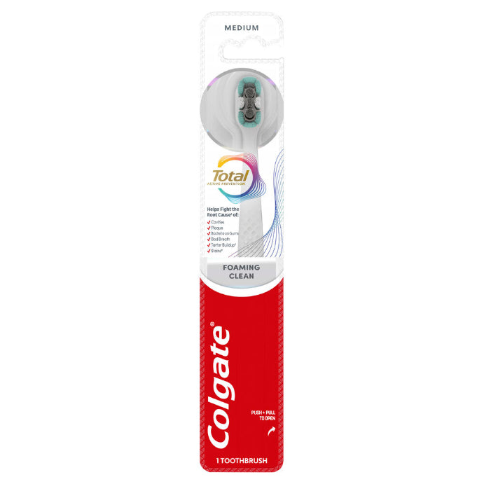 Colgate Tooth Brush Total Foaming Clean Medium 1pk