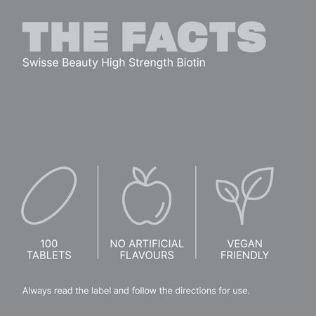 Swisse Beauty High Strength Biotin 5,000mcg 100 Tablets