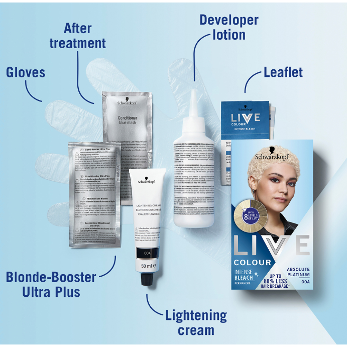 Schwarzkopf Live Colour Permanent Intense Bleach Absolute Platinum 00A