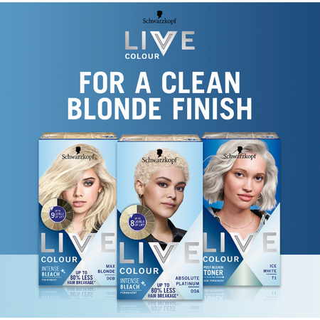 Schwarzkopf Live Colour Permanent Intense Bleach Absolute Platinum 00A