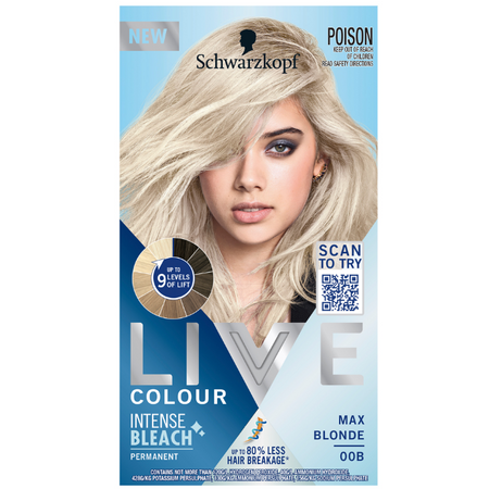 Schwarzkopf Live Colour Permanent Intense Bleach Max Blonde 00B