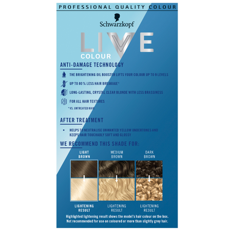 Schwarzkopf Live Colour Permanent Intense Bleach Max Blonde 00B