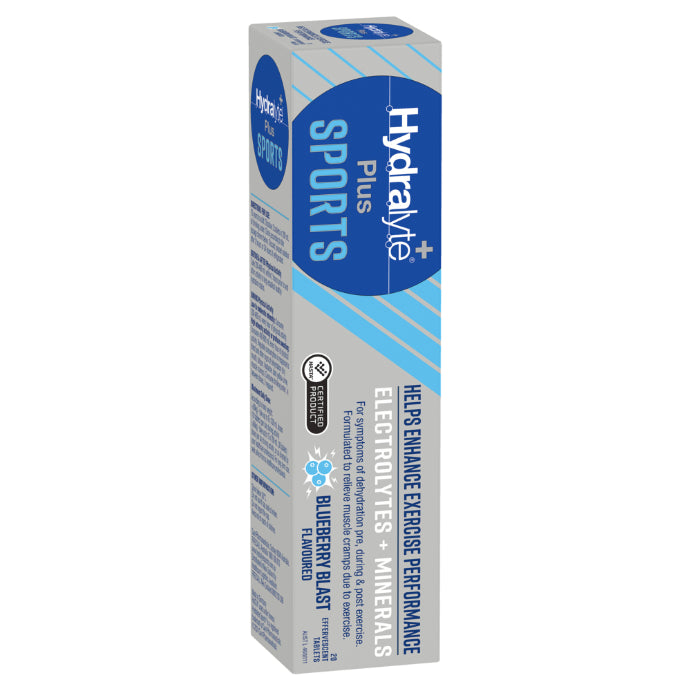 Hydralyte Plus Sport Effervescent Blueberry Blast 20 Tablet
