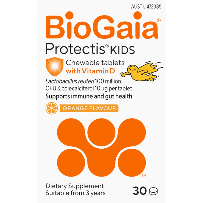 Biogaia Protectis Kids Chewables Orange Vitamin D 30 Pk