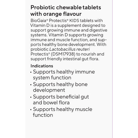 Biogaia Protectis Kids Chewables Orange Vitamin D 30 Pk