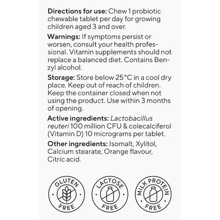 Biogaia Protectis Kids Chewables Orange Vitamin D 30 Pk