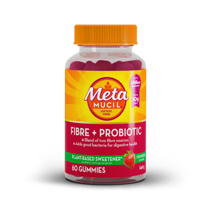 Metamucil Fibre + Probiotic Strawberry Gummies 60 Pack