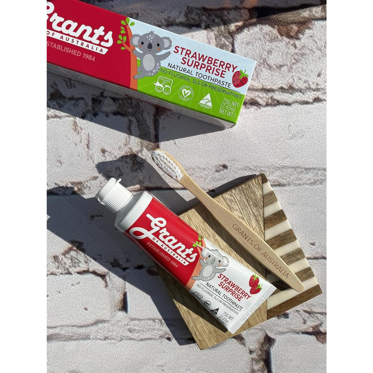 Grants Of Australia Natural Toothpaste Kids Strawberry Surprise 75g