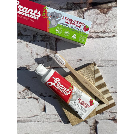 Grants Of Australia Natural Toothpaste Kids Strawberry Surprise 75g