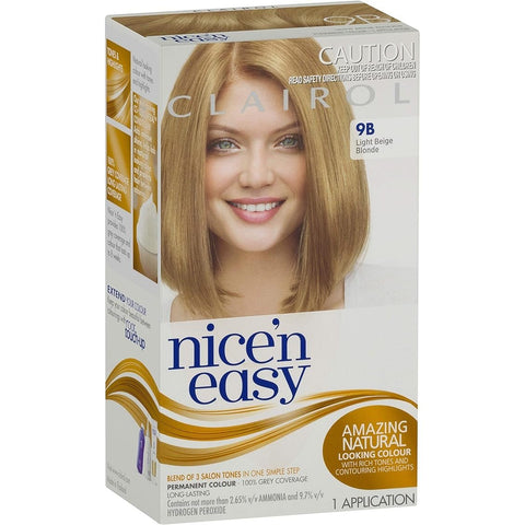Clairol Nice & Easy 9B Light Beige Blonde Hair Colour