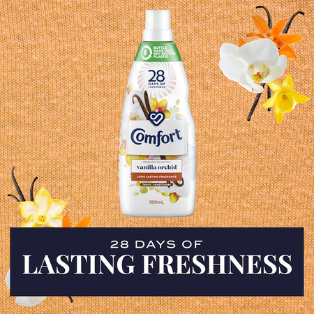 Comfort Concentrate Liquid Fabric Conditioner & Softner 900ml, Fragrance Collection VANILLA ORCHID