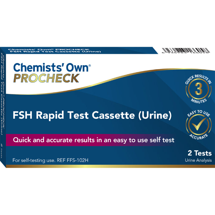 Chemists' Own Procheck Fsh Rapid Test 2 Pack