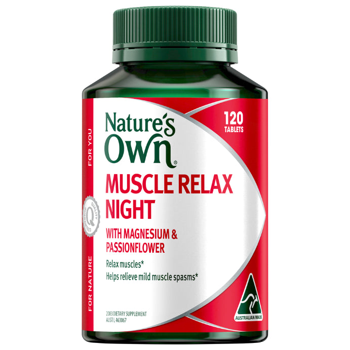 Nature's Own Muscle Relax Night with Magnesium and Passionflower 120 Tablets