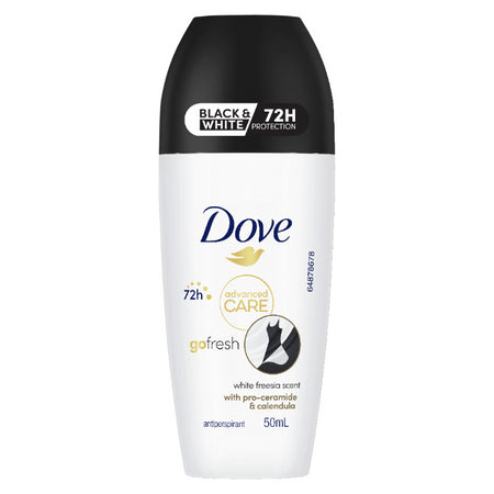Dove Women Advanced Care Antiperspirant Deodorant 72h Roll On Black & White 50ml