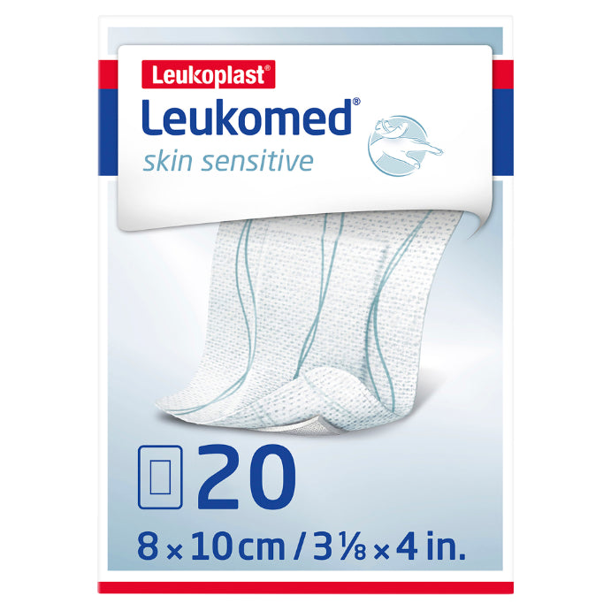 Leukoplast Skin Sensitive 8cm X10cm 20 Pack