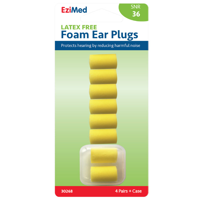 Ezimed Foam Ear Plugs 4pr + Case